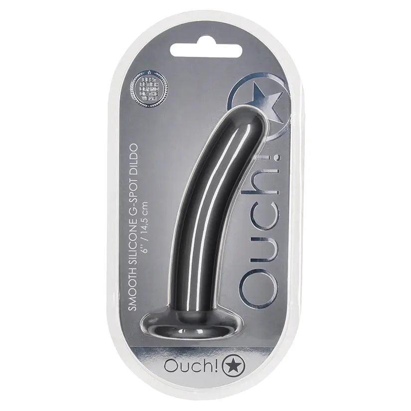 Ouch! Smooth G-Spot Dildo-Gun Metal 6 My Store