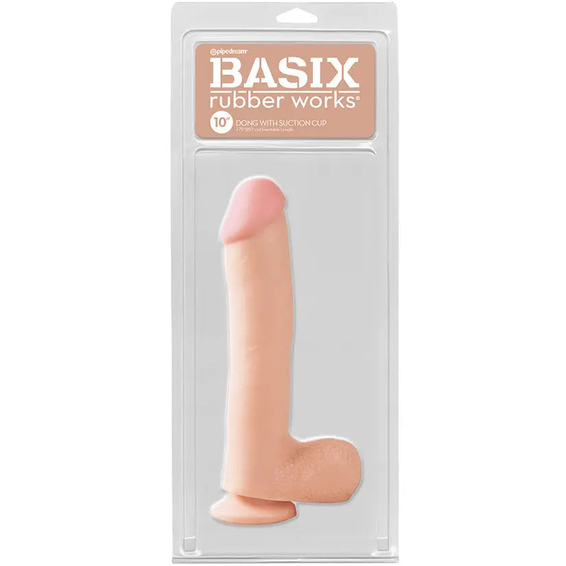 Basix Rubber Works Dong with Suction Cup-Light 10 My Store