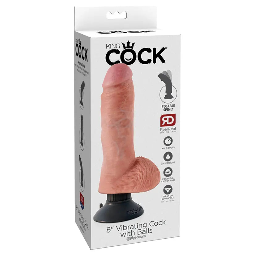 King Cock Vibrating Cock with Balls-Light 8 My Store