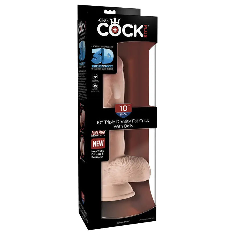 King Cock Plus Triple Density Fat Cock with Balls-Light 10 My Store