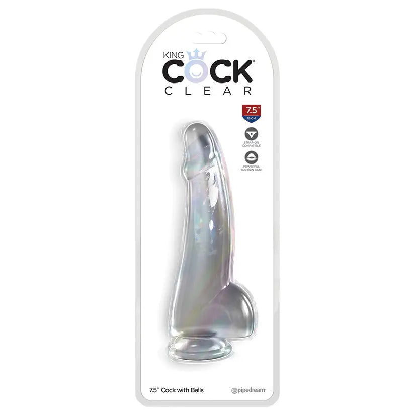 King Cock Clear with Balls-Clear 7.5 My Store