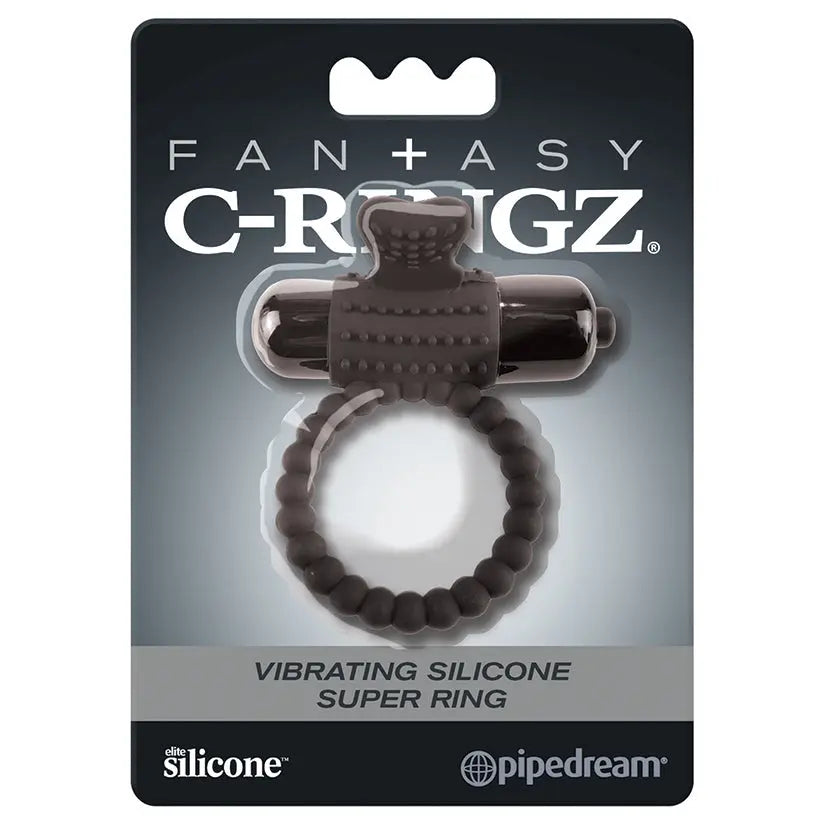 Fantasy C-Ringz Vibrating Silicone Super Ring-Black My Store