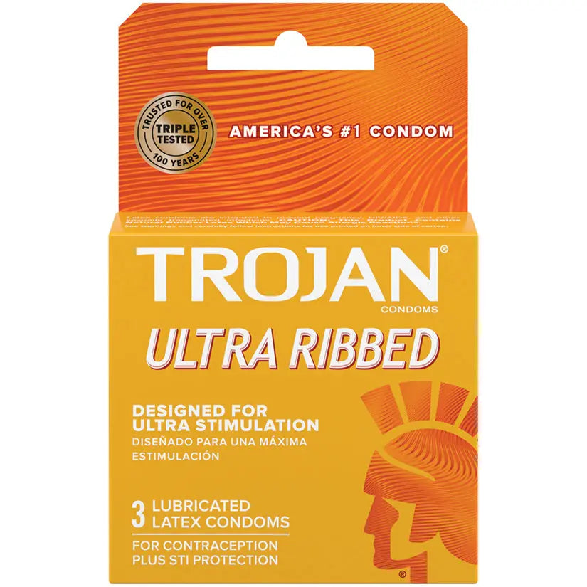 Trojan Ultra Ribbed Condoms (3 Pack) My Store
