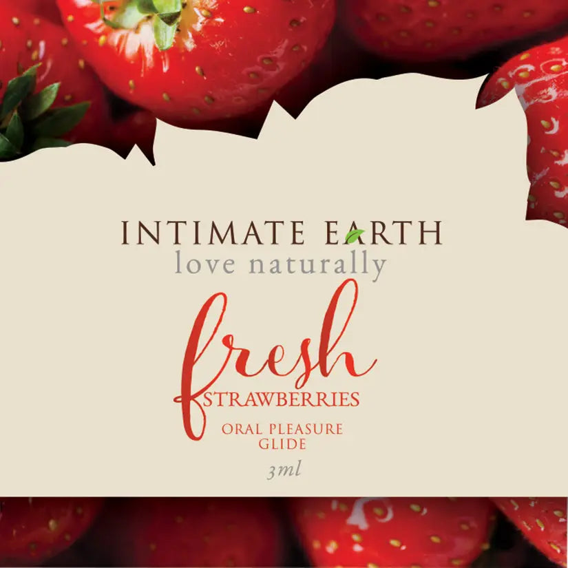 Intimate Earth Oral Pleasure Glide-Fresh Strawberry Foil 0.1oz My Store