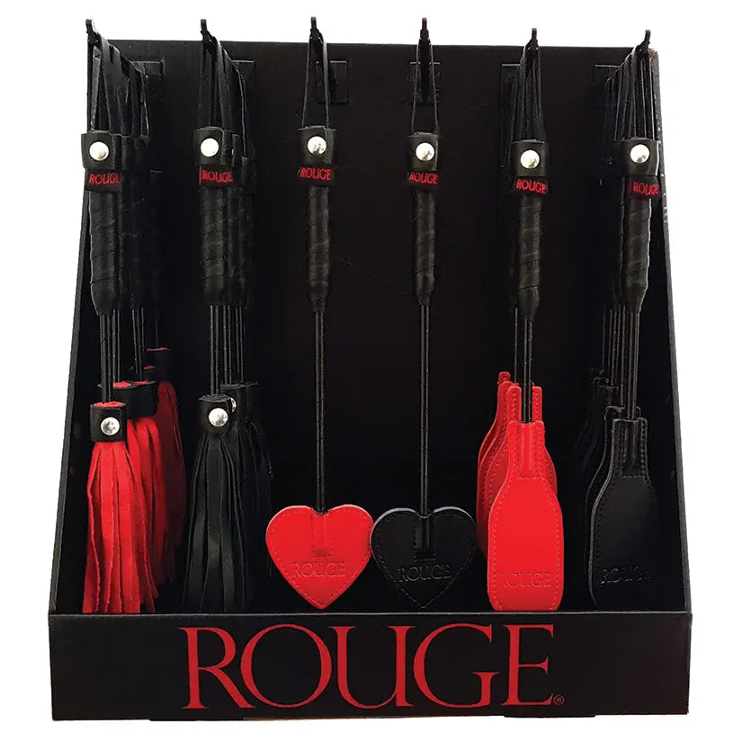 Rouge Group Counter Display Unit with 36 Mini Paddles & Floggers-Black/Red My Store