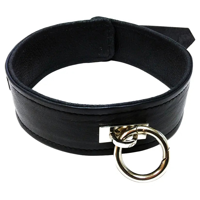 Rouge Group Plain Leather Collar-Black My Store