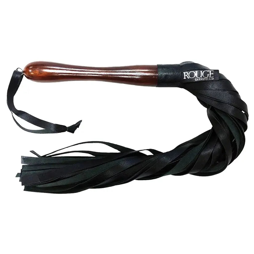Rouge Group Wooden Handle Leather Flogger-Black My Store