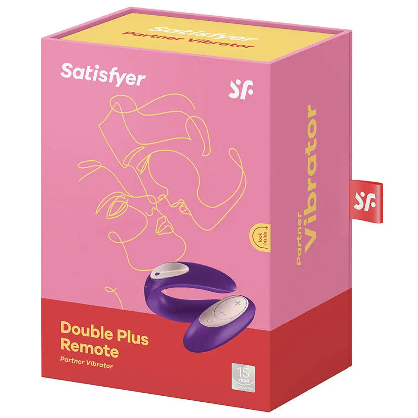 Satisfyer Double Plus Remote Partner Vibrator-Purple My Store