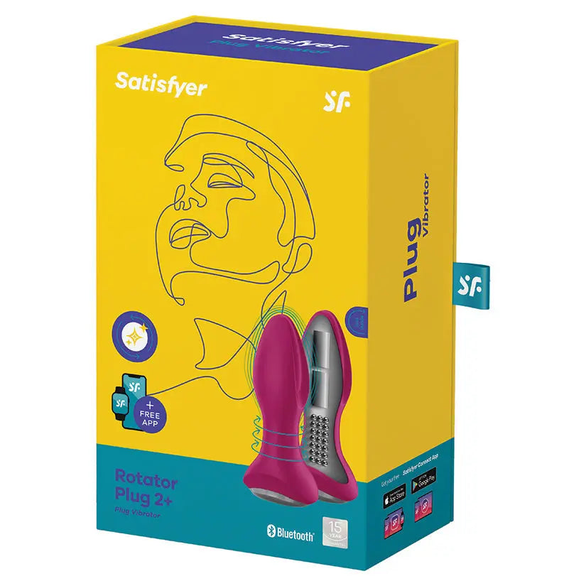 Satisfyer Rotator Plug 2+ Fuschia My Store