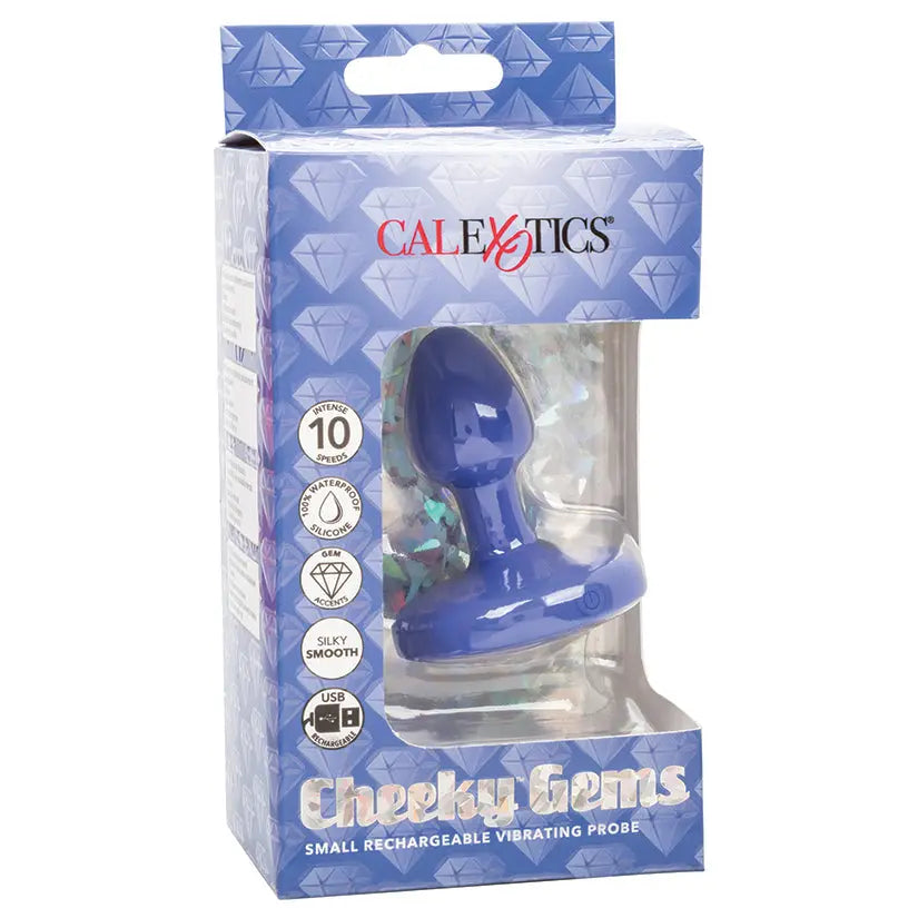 Cheeky Gems Rechargeable Vibrating Probe-Blue Small My Store