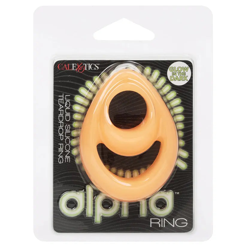 Alpha Glow-In-The-Dark Liquid Silicone Teardrop Ring My Store