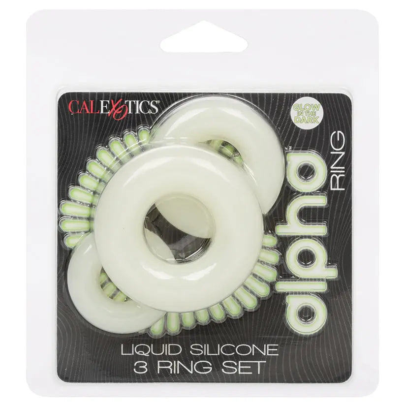 Alpha Glow-In-The-Dark Liquid Silicone 3 Ring Set My Store