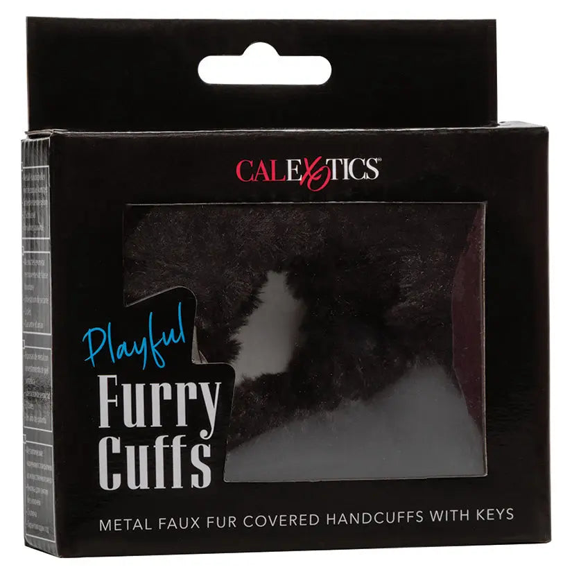 Playful Furry Cuffs-Black My Store