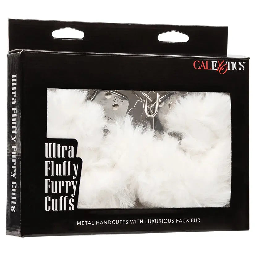 Ultra Fluffy Furry Cuffs-White My Store