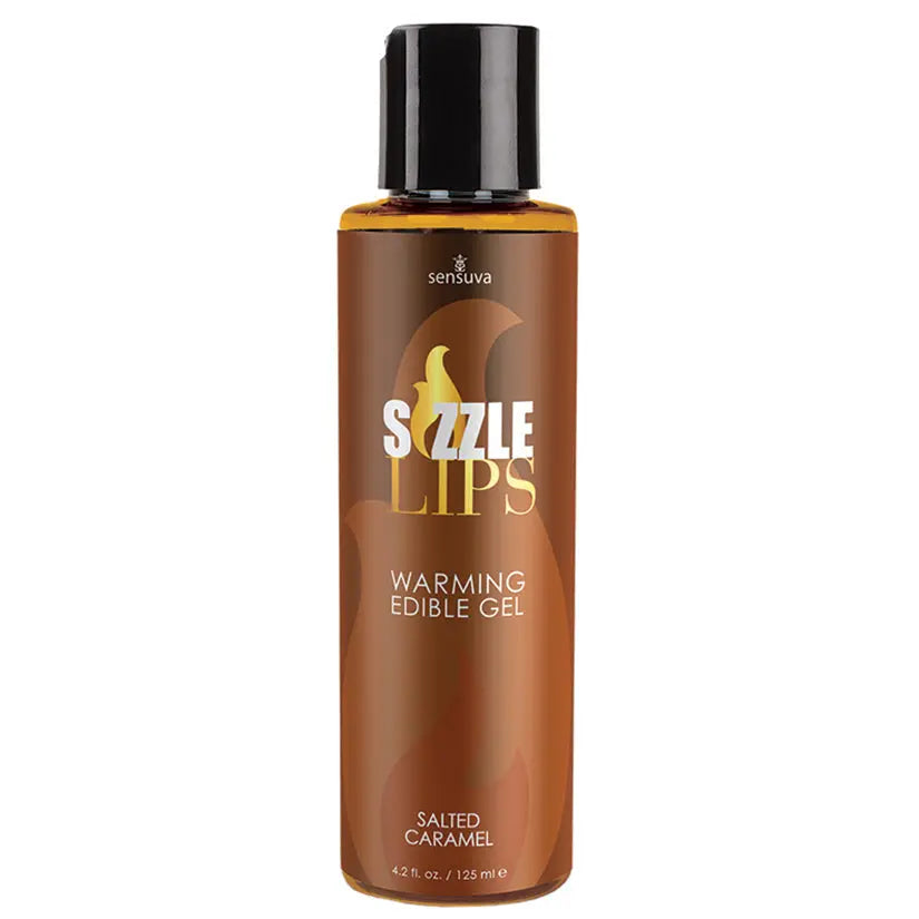 Sensuva Sizzle Lips Warming Edible Gel-Salted Caramel 4.2oz My Store