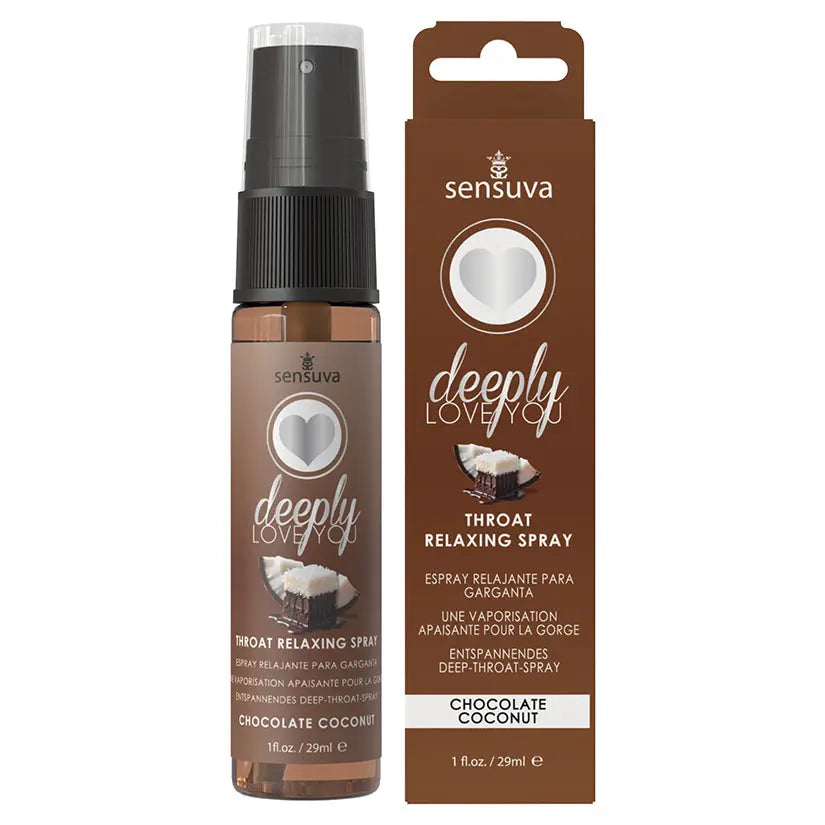 Sensuva Deeply Love You Throat Relaxing Spray-Chocolate Coconut 1oz My Store