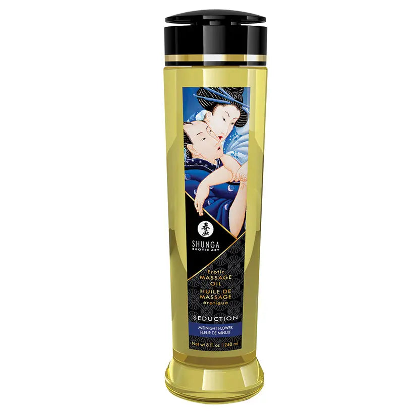 Shunga Erotic Massage Oil Seduction-Midnight Flower 8oz My Store