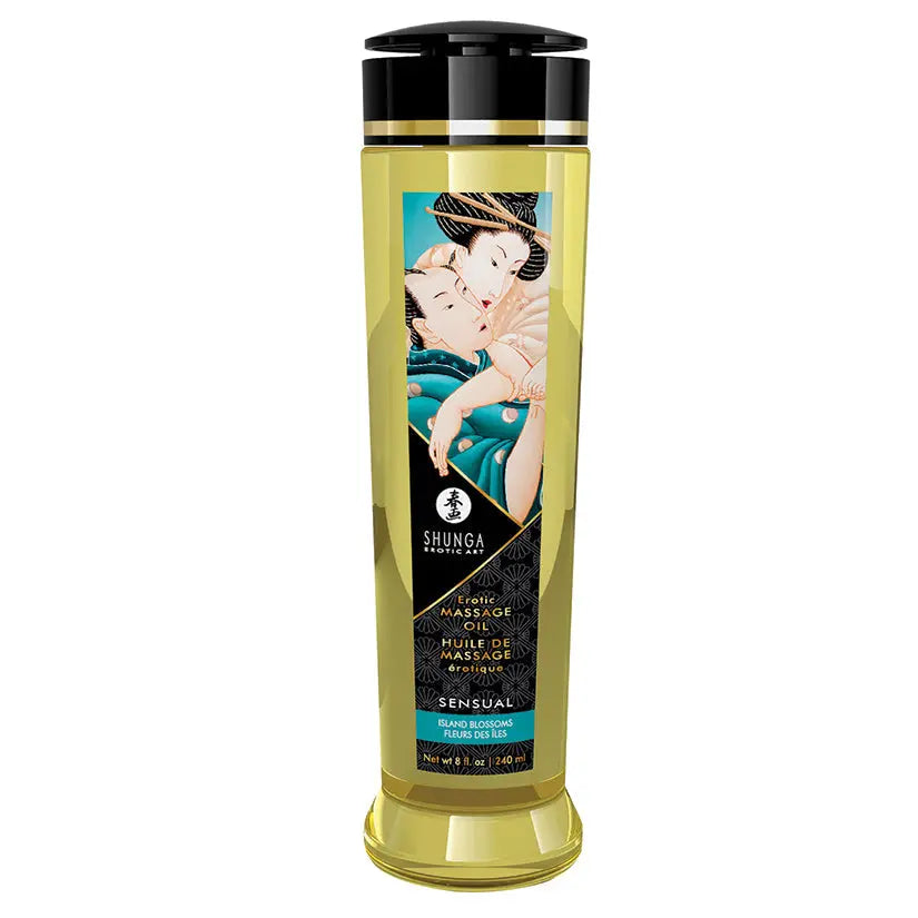 Shunga Erotic Massage Oil-Island Blossoms 8oz My Store