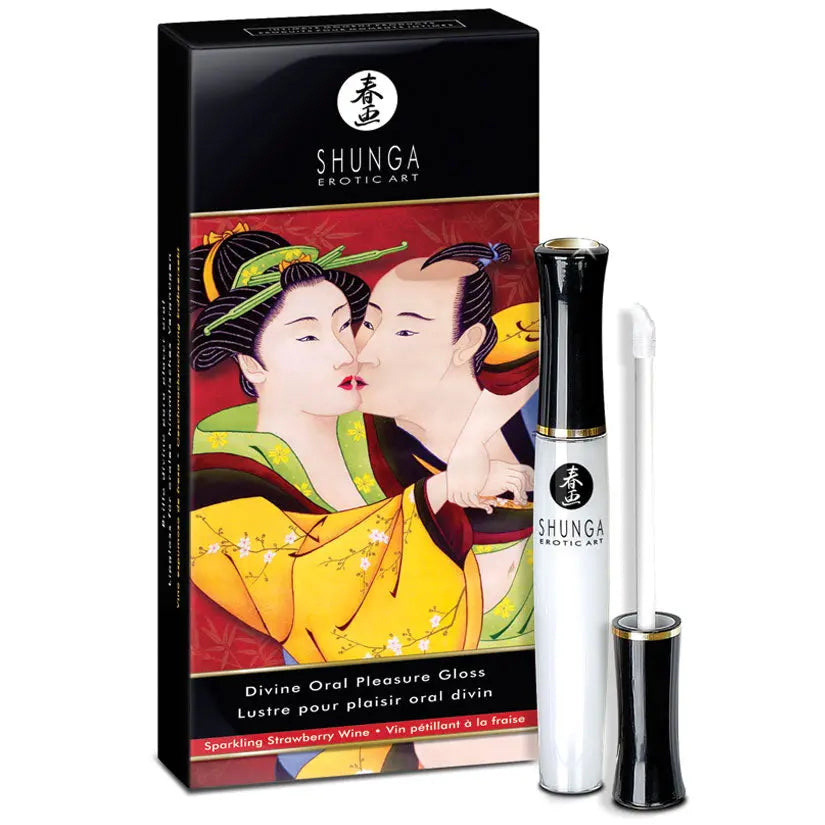 Shunga Divine Oral Pleasure Gloss-Sparkling Strawberry Wine My Store