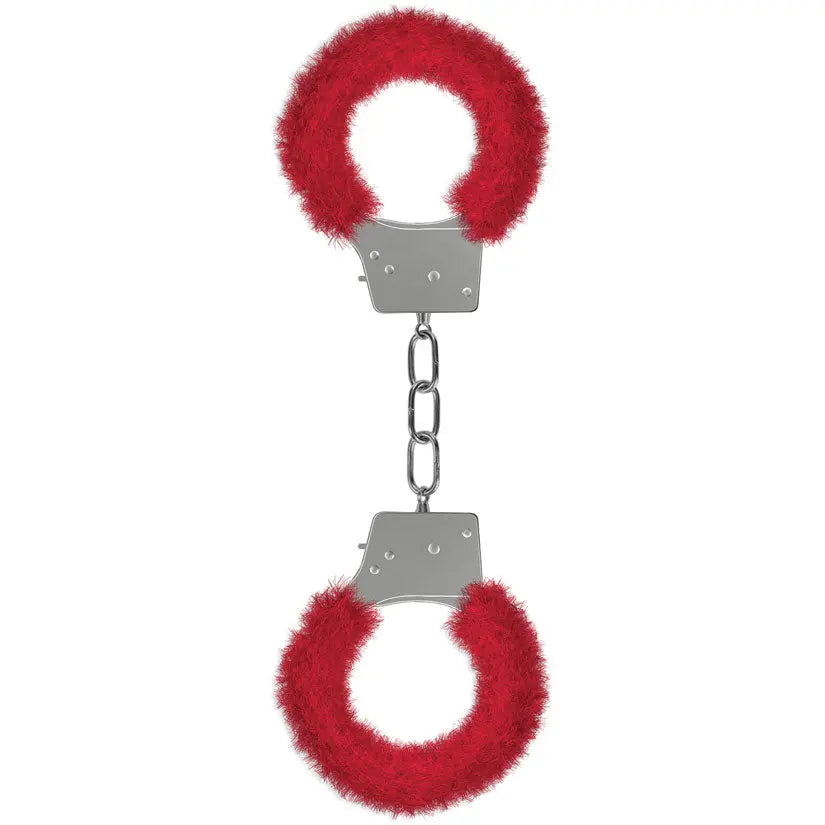 Ouch! Beginner's Furry Handcuffs-Red My Store
