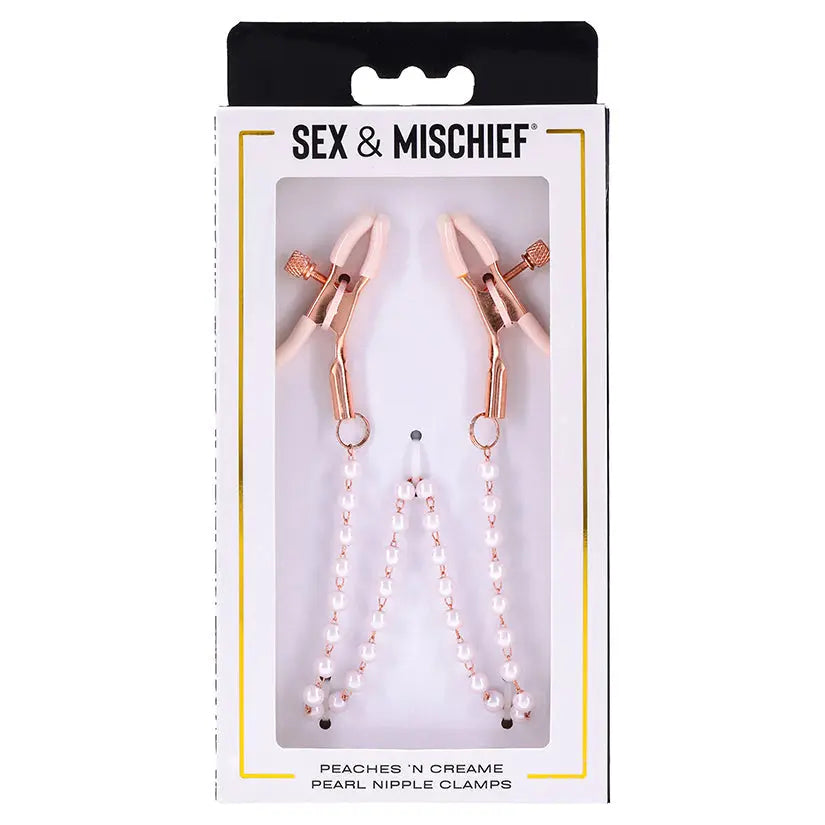 S&M Peaches Ôn CreaMe Pearl Nipple Clamps My Store