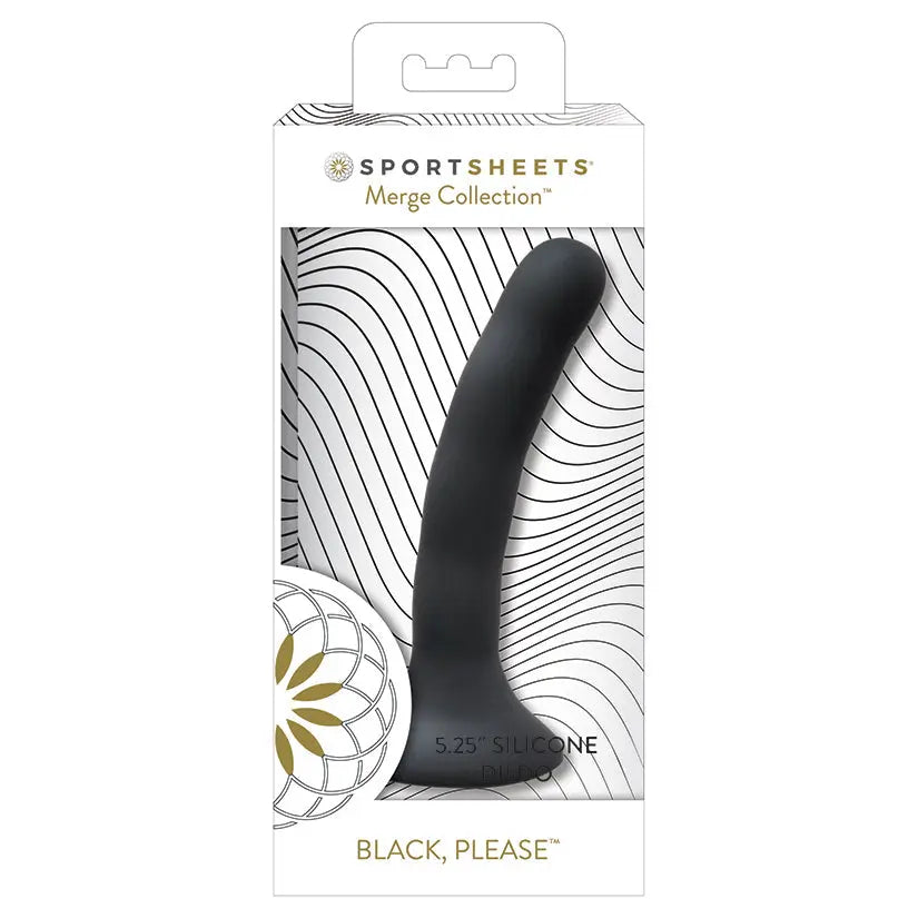 Sportsheets Merge Collection Please Silicone Dildo-Black 5.25 My Store