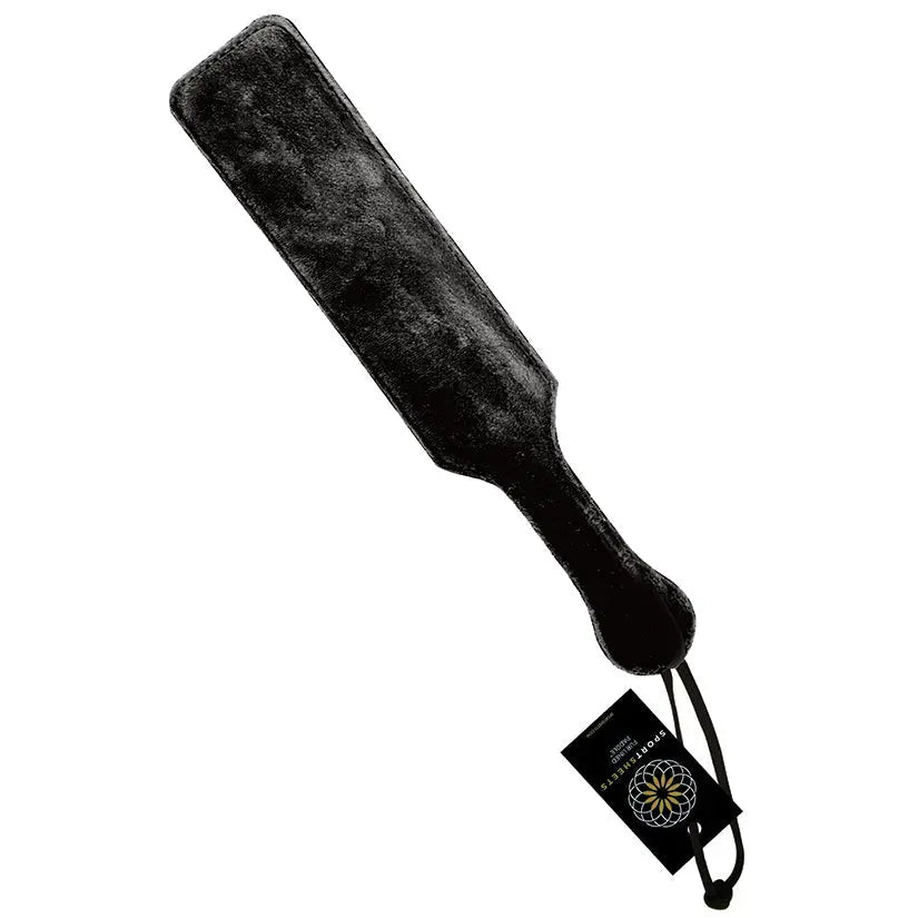Sportsheets Fur Lined Leather Paddle-Black My Store