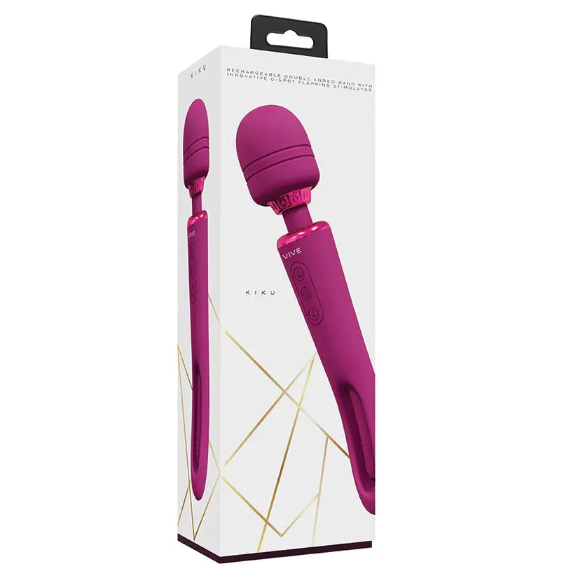 Vive Kiku Double Wand with G-Spot Flapping-Pink My Store