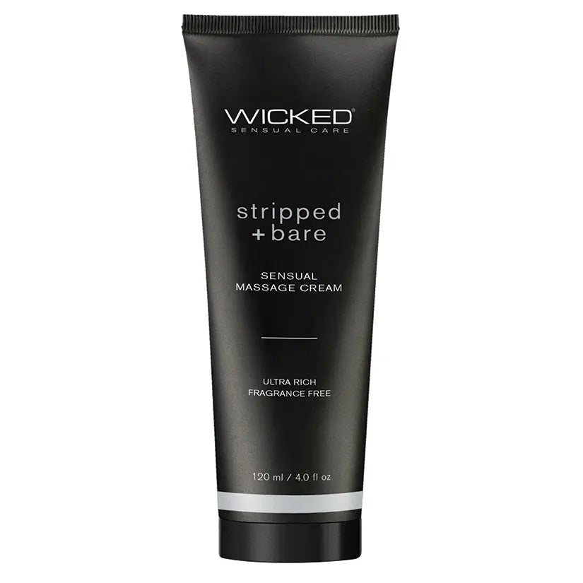 Wicked Sensual Massage Cream-Stripped + Bare Unscented 4oz My Store