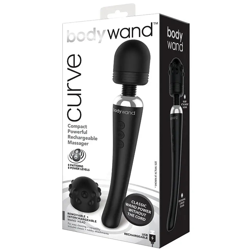 Bodywand Curve Rechargeable Wand-Black My Store