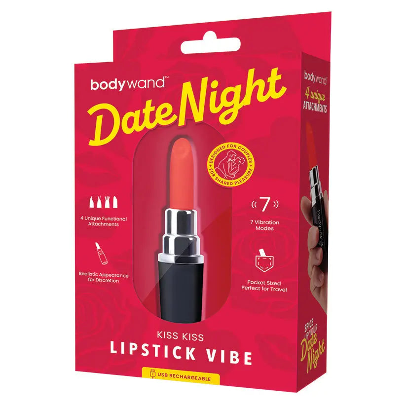Bodywand Date Night Kiss Kiss Lipstick Vibe-Black/Red My Store