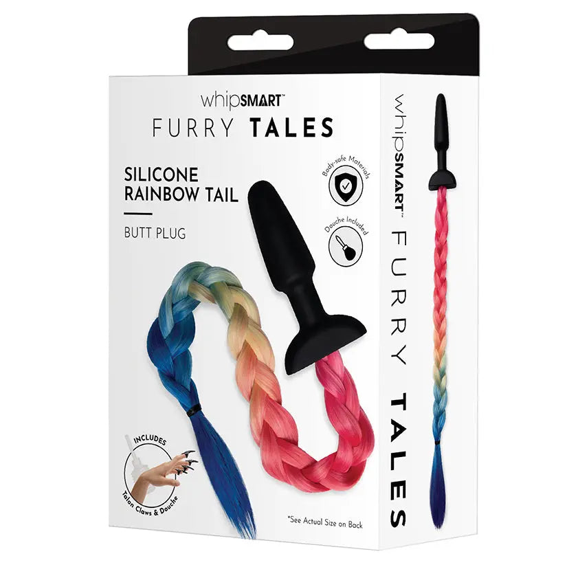Whipsmart Furry Tales Silicone Plug with Rainbow Tail 3.75 My Store