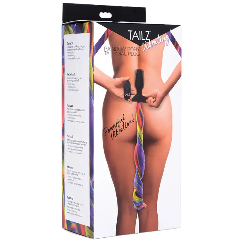 Tailz Vibrating Tail-Rainbow My Store