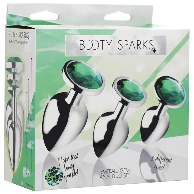 Booty Sparks Emerald Gem Anal Plug Set My Store