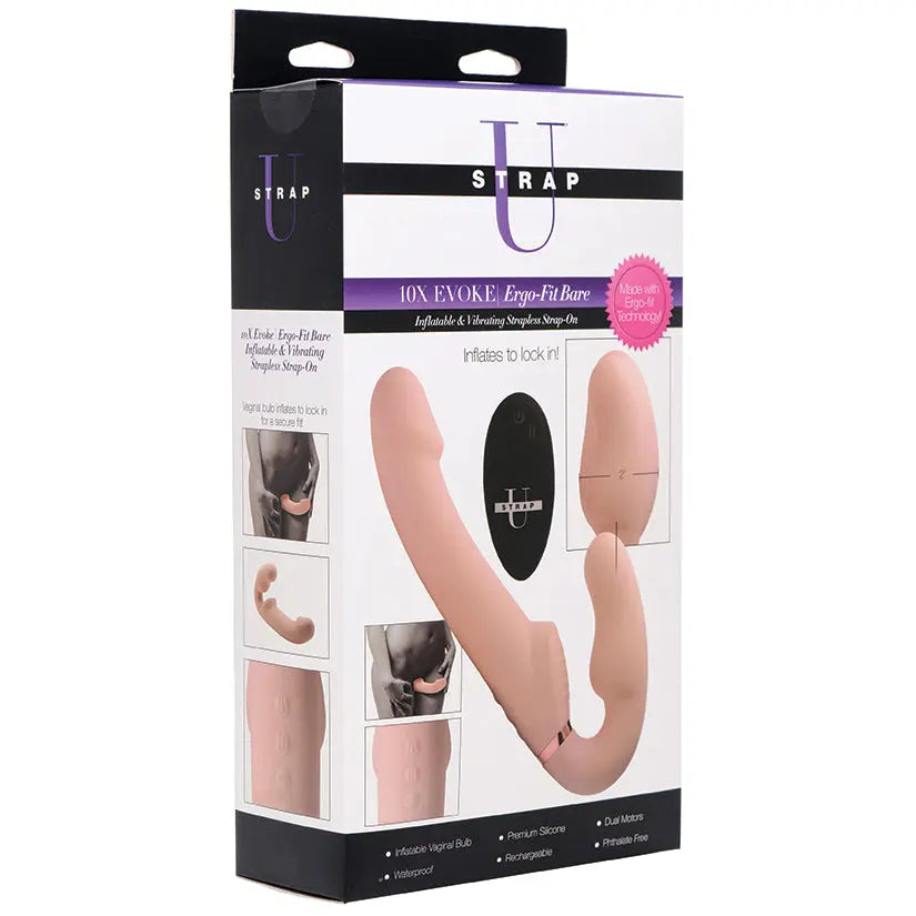 Strap U Inflatable Vibrating Silicone Ergo Fit Strapless Strap-On My Store