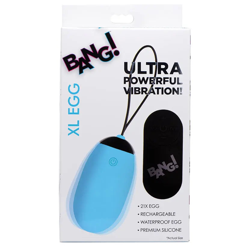Bang! XL Vibrating Egg-Blue My Store