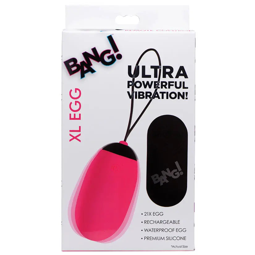 Bang! XL Vibrating Egg-Pink My Store