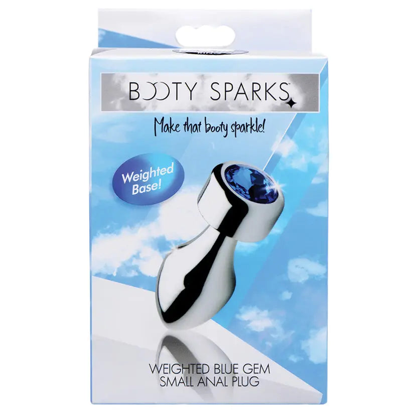 Booty Sparks Weighted Base Aluminum Plug Blue Gem-Small My Store