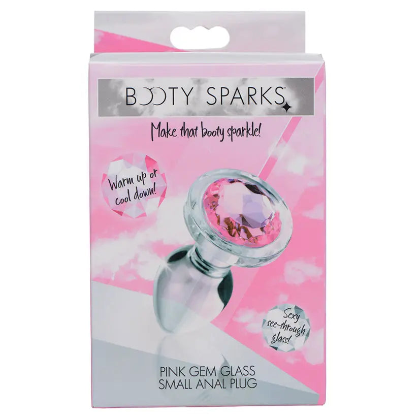 Booty Sparks Pink Gem Glass Anal Plug-Small My Store