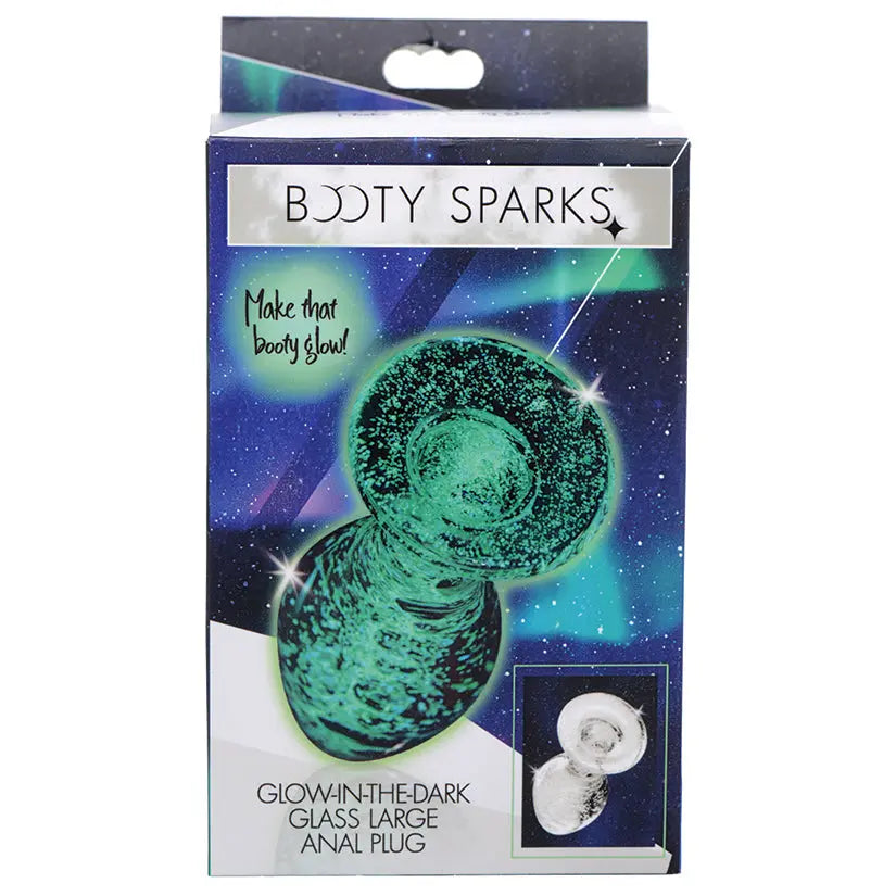 Booty Sparks Glow-In-The-Dark Glass Anal Plug-Large My Store