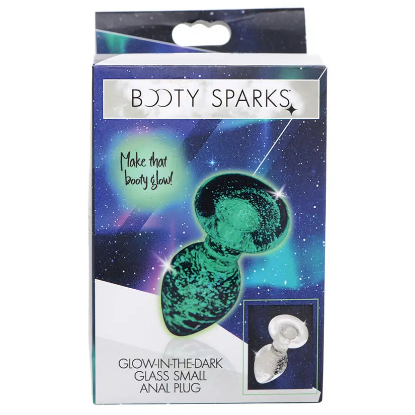 Booty Sparks Glow-In-The-Dark Glass Anal Plug-Small My Store