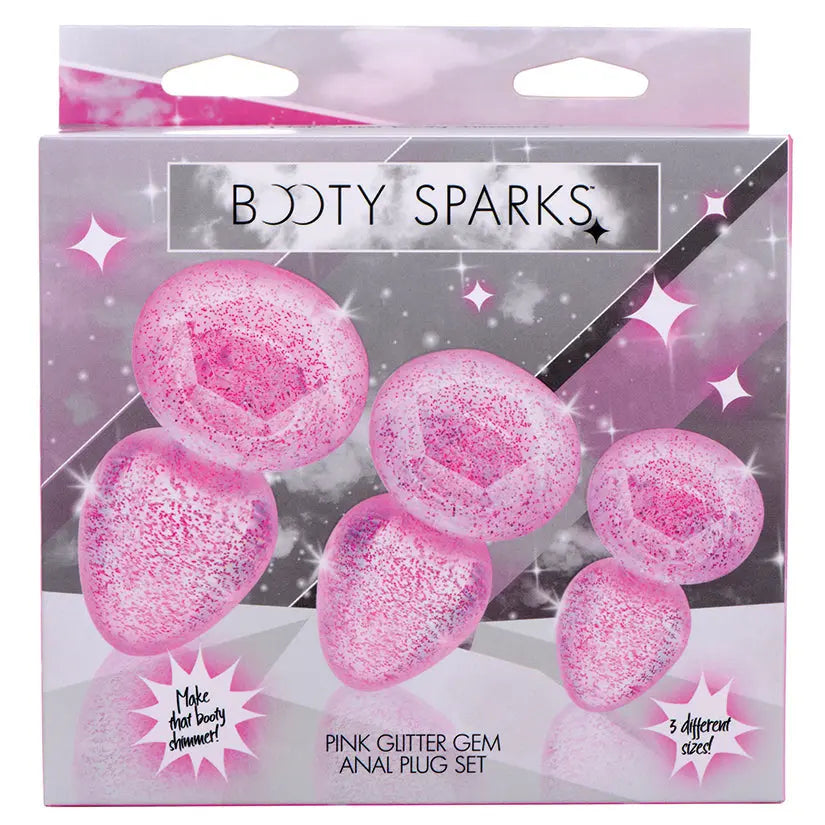 Booty Sparks Glitter Gem Anal Plug Set-Pink My Store
