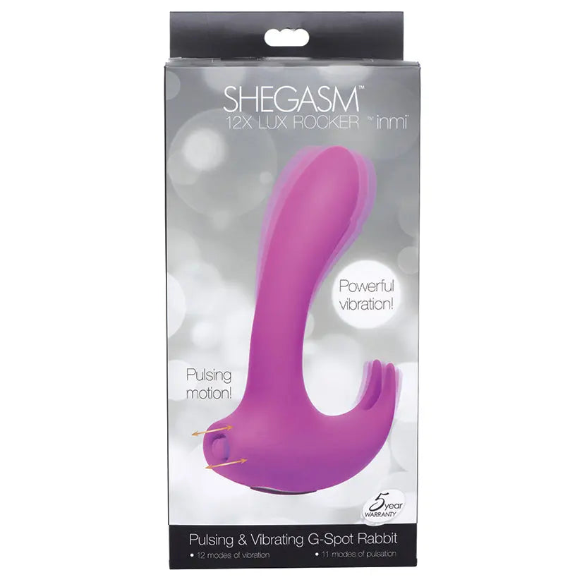 Shegasm 12x Lux Rocker Pulsing and Vibrating G-Spot Rabbit-Purple My Store