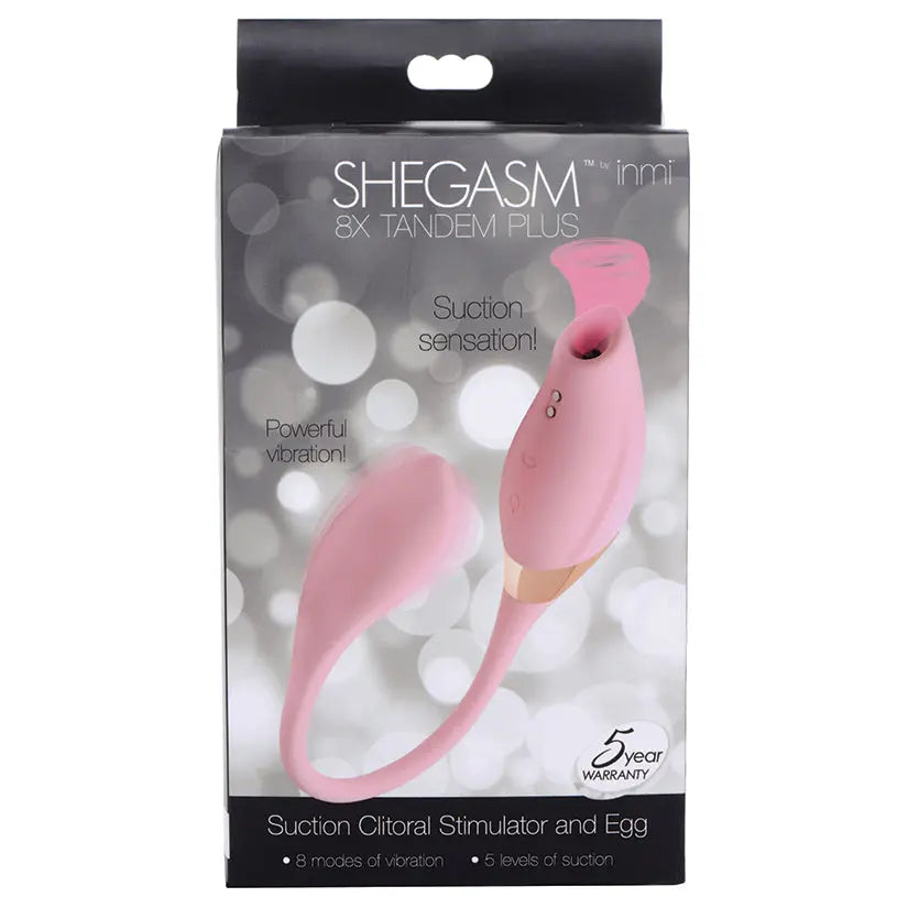 Shegasm 8x Tandem Plus Suction Clitoral Stimulator & Vibrating Egg My Store