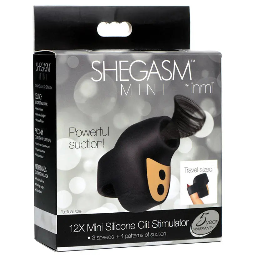 Shegasm Mini 12X Mini Silicone Clit Stimulator-Black My Store