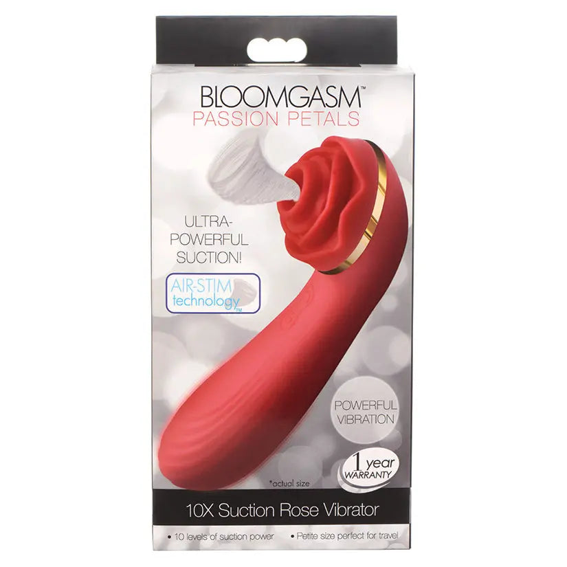 Bloomgasm Passion Petals 10X Silicone Suction Rose Vibrator-Red My Store