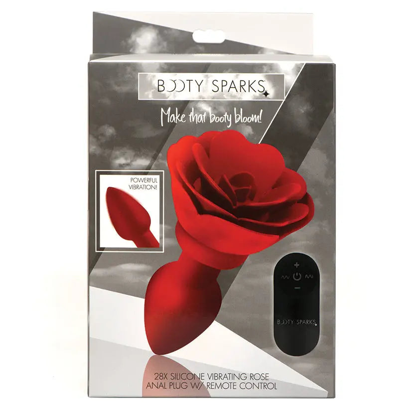Booty Sparks 28X Silicone Vibrating Rose Anal Plug With Remote My Store
