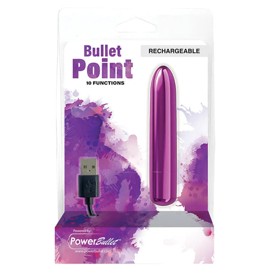 PowerBullet Bullet Point 10 Function Rechargeable-Purple 4 My Store