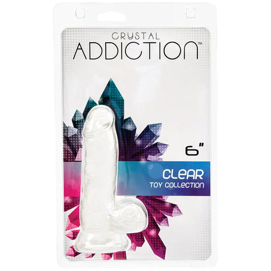 Crystal Addiction Dong W/ Balls-Clear 6 My Store