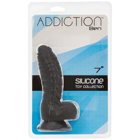 Addiction Ben Dildo W/ Balls-Black 7 My Store